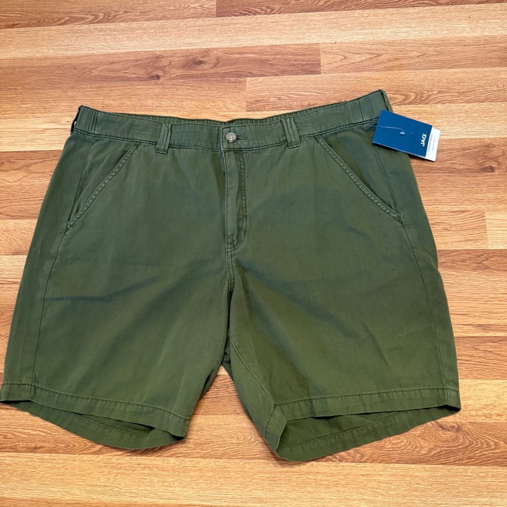 JAG Jeans Women's Tailored Shorts 22W Plus Size Moss Green‎ NWT Summer Casual